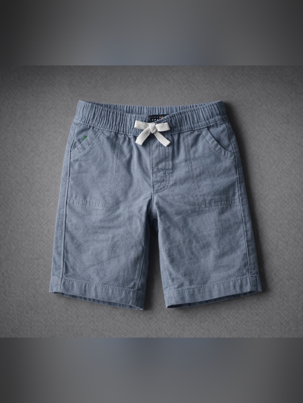 Kids Elastic-Waist Chambray Shorts with Contrast Drawstring